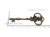 Декоративный элемент для творчества из металла "Ключ"8,5 см  - купить в Новом Уренгое. Цена: 26.66 руб.