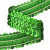 Тесьма с пайетками D4, шир. 30 мм/уп. 25+/-1 м, цвет зелёный - купить в Новом Уренгое. Цена: 1 087.39 руб.