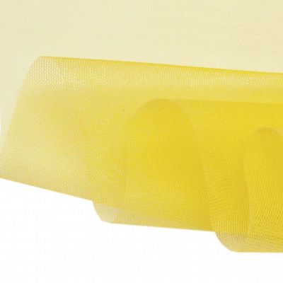 Фатин жесткий 16-68, 22 гр/м2, шир.180см, цвет жёлтый - купить в Новом Уренгое. Цена 89.29 руб.