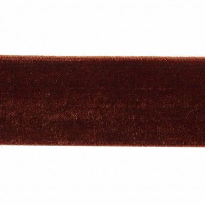 Лента бархатная нейлон, шир.25 мм, (упак. 45,7м), цв.120-шоколад - купить в Новом Уренгое. Цена: 981.09 руб.