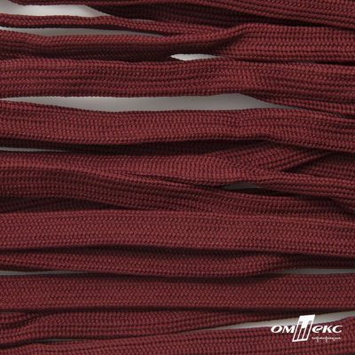 Шнур плетеный (плоский) d-12 мм, (уп.90+/-1м), 100% полиэстер, цв.255 - бордовый - купить в Новом Уренгое. Цена: 8.62 руб.