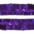Тесьма с пайетками 12, шир. 20 мм/уп. 25+/-1 м, цвет фиолет - купить в Новом Уренгое. Цена: 778.19 руб.