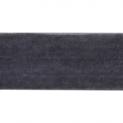 Лента бархатная нейлон, шир.25 мм, (упак. 45,7м), цв.189-т.серый - купить в Новом Уренгое. Цена: 981.09 руб.