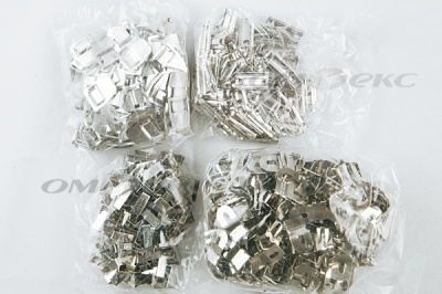 Крючки брючные 4 шипа "Стром" 144 шт. никель - купить в Новом Уренгое. Цена: 383.97 руб.