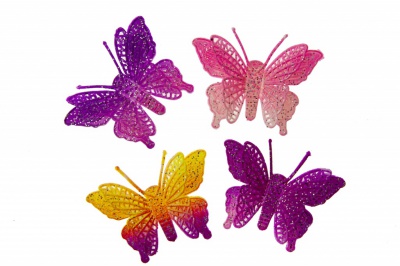 Бабочка декоративная пластиковая #12 - купить в Новом Уренгое. Цена: 7.09 руб.