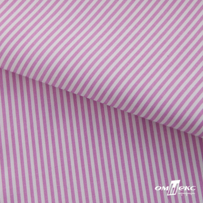 Ткань сорочечная Полоска Кенди, 115 г/м2, 58% пэ,42% хл, шир.150 см, цв.1-розовый, (арт.110) - купить в Новом Уренгое. Цена 306.69 руб.