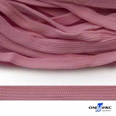 Шнур плетеный (плоский) d-12 мм, (уп.90+/-1м), 100% полиэстер, цв.256 - розовый - купить в Новом Уренгое. Цена: 8.62 руб.