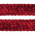 Тесьма с пайетками 3, шир. 35 мм/уп. 25+/-1 м, цвет красный - купить в Новом Уренгое. Цена: 1 308.30 руб.