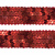 Тесьма с пайетками 3, шир. 20 мм/уп. 25+/-1 м, цвет красный - купить в Новом Уренгое. Цена: 778.19 руб.
