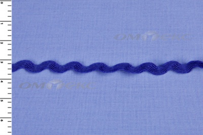 Тесьма плетеная "Вьюнчик"/синий - купить в Новом Уренгое. Цена: 40.72 руб.