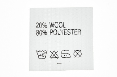 Состав и уход 20% wool 80% poliester - купить в Новом Уренгое. Цена: 64.21 руб.