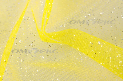 Сетка Глиттер, 40 гр/м2, шир.160см, цвет жёлтый - купить в Новом Уренгое. Цена 163.01 руб.