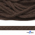 Шнур плетеный d-6 мм, 70% хлопок 30% полиэстер, уп.90+/-1 м, цв.1073-т.коричневый - купить в Новом Уренгое. Цена: 594 руб.