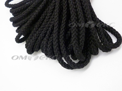 Шнур В-035 4 мм круп.плетение 100 м черный - купить в Новом Уренгое. Цена: 156.40 руб.