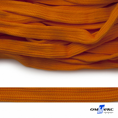 Шнур плетеный (плоский) d-12 мм, (уп.90+/-1м), 100% полиэстер, цв.267 - оранжевый - купить в Новом Уренгое. Цена: 8.62 руб.