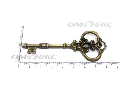 Декоративный элемент для творчества из металла "Ключ"8,5 см  - купить в Новом Уренгое. Цена: 26.93 руб.
