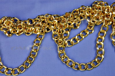 Цепь металл декоративная №11 (17*13) золото (10+/-1 м)  - купить в Новом Уренгое. Цена: 1 341.87 руб.