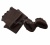 Манжеты и подвяз (комплект) КРК-4285 цв. 729-коричневый - купить в Новом Уренгое. Цена: 532.81 руб.