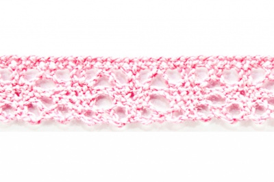 Тесьма кружевная 0621-1607, шир. 15 мм/уп. 20+/-1 м, цвет 096-розовый - купить в Новом Уренгое. Цена: 302.42 руб.