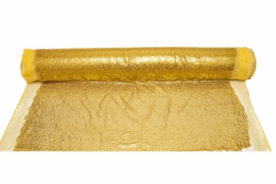 Сетка с пайетками №6, 188 гр/м2, шир.130см, цвет золото - купить в Новом Уренгое. Цена 371.02 руб.