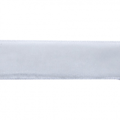 Лента бархатная нейлон, шир.12 мм, (упак. 45,7м), цв.01-белый - купить в Новом Уренгое. Цена: 457.61 руб.