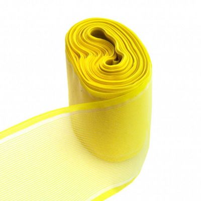 Лента капроновая, шир. 80 мм/уп. 25 м, цвет жёлтый - купить в Новом Уренгое. Цена: 19.77 руб.