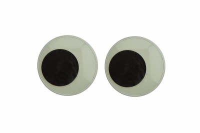 Глазки для игрушек, круглые, с бегающими зрачками, 40 мм/упак.20+/-2 шт, цв. -черно-белые - купить в Новом Уренгое. Цена: 158.73 руб.