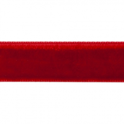 Лента бархатная нейлон, шир.12 мм, (упак. 45,7м), цв.45-красный - купить в Новом Уренгое. Цена: 392 руб.