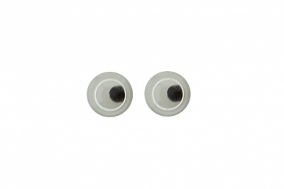 Глазки для игрушек, круглые, с бегающими зрачками, 3 мм/упак.100+/-5 шт, цв. -черно-белые - купить в Новом Уренгое. Цена: 25.40 руб.
