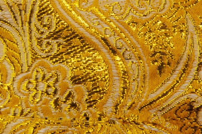 Ткань костюмная жаккард №12, 140 гр/м2, шир.150см, цвет жёлтый - купить в Новом Уренгое. Цена 383.29 руб.
