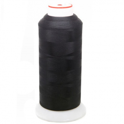 Нитки текстурированные некручёные, намот. 5 000 м, цвет чёрный - купить в Новом Уренгое. Цена: 70.43 руб.