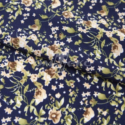 Плательная ткань "Фламенко" 1.1, 80 гр/м2, шир.150 см, принт растительный - купить в Новом Уренгое. Цена 241.49 руб.