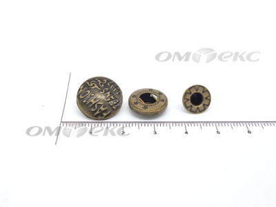 Кнопки металл 15 мм альфа антик с рис.№3  - купить в Новом Уренгое. Цена: 2.90 руб.