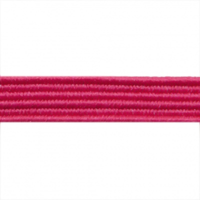 Резиновые нити с текстильным покрытием, шир. 6 мм ( упак.30 м/уп), цв.- 84-фуксия - купить в Новом Уренгое. Цена: 155.22 руб.