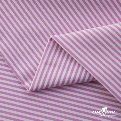 Ткань сорочечная Полоска Кенди, 115 г/м2, 58% пэ,42% хл, шир.150 см, цв.1-розовый, (арт.110) - купить в Новом Уренгое. Цена 309.82 руб.