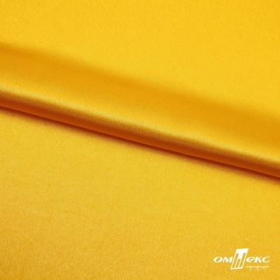 Поли креп-сатин 13-0859, 125 (+/-5) гр/м2, шир.150см, цвет жёлтый - купить в Новом Уренгое. Цена 155.57 руб.