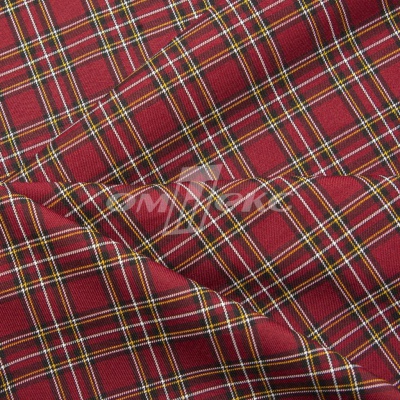 Ткань костюмная клетка 24379 2012, 230 гр/м2, шир.150см, цвет бордовый/бел/жел - купить в Новом Уренгое. Цена 539.74 руб.