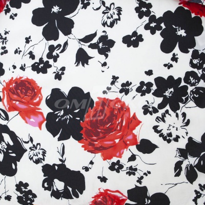 Плательная ткань "Фламенко" 22.1, 80 гр/м2, шир.150 см, принт растительный - купить в Новом Уренгое. Цена 239.03 руб.