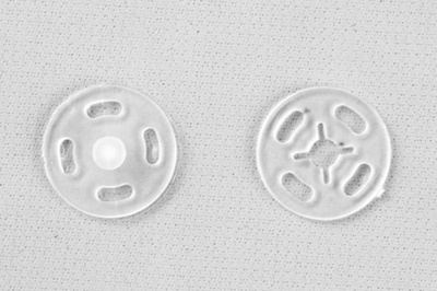 Кнопки пришивные пластиковые 13 мм, блистер 24шт, цв.-прозрачные - купить в Новом Уренгое. Цена: 62.27 руб.