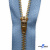 Молнии джинсовые металл т-5, 18 см латунь (YG), цв.-деним (231) - купить в Новом Уренгое. Цена: 22.80 руб.