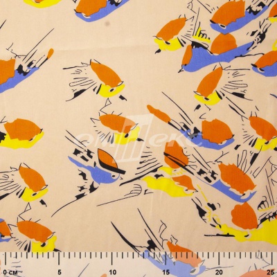 Плательная ткань "Софи" 14.1, 75 гр/м2, шир.150 см, принт птицы - купить в Новом Уренгое. Цена 241.49 руб.