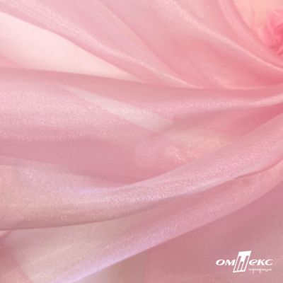 Ткань органза, 100% полиэстр, 28г/м2, шир. 150 см, цв. #47 розовая пудра - купить в Новом Уренгое. Цена 86.24 руб.