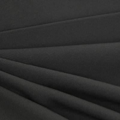 Костюмная ткань "Элис", 200 гр/м2, шир.150см, цвет чёрный - купить в Новом Уренгое. Цена 306.20 руб.