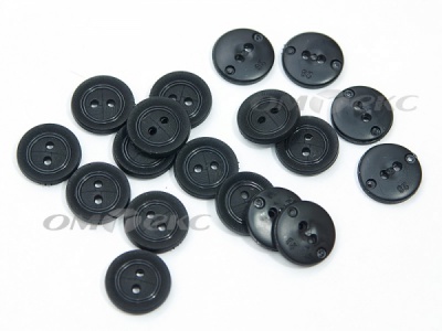 51820/18 мм (2 пр) черные пуговицы - купить в Новом Уренгое. Цена: 0.82 руб.