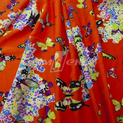 Плательная ткань "Софи" 7.1, 75 гр/м2, шир.150 см, принт бабочки - купить в Новом Уренгое. Цена 243.96 руб.