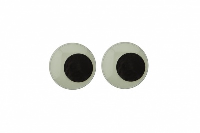 Глазки для игрушек, круглые, с бегающими зрачками, 15 мм/упак.50+/-2 шт, цв. -черно-белые - купить в Новом Уренгое. Цена: 46.92 руб.