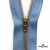 Молнии джинсовые металл т-4, 18 см латунь (YG), цв.-деним (231) - купить в Новом Уренгое. Цена: 21.57 руб.