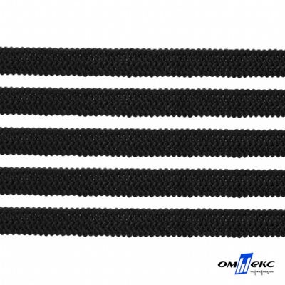 Лента эластичная вязанная (резинка) 4 мм (200+/-1 м) 400 гр/м2 черная бобина "ОМТЕКС" - купить в Новом Уренгое. Цена: 1.78 руб.