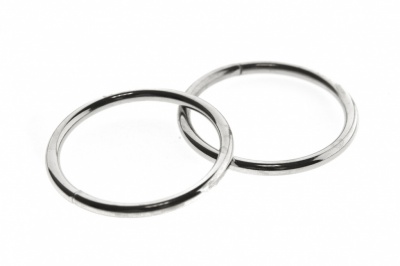 Кольцо металлическое №40 мм, цв.-никель - купить в Новом Уренгое. Цена: 4.45 руб.