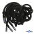 Шнурки #107-05, круглые 130 см, декор.наконечник, цв.чёрный - купить в Новом Уренгое. Цена: 22.56 руб.
